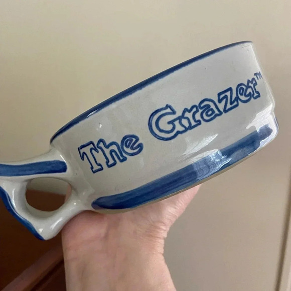 RARE Louisville Stoneware Round Dish Soup Bowl With Handle "The Grazer" EUC - Picture 4 of 7